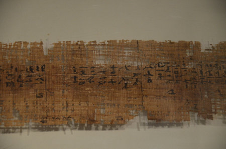 Exhibition of mummies, artifacts and Egyptian finds at the Egyptian Museum of Turin