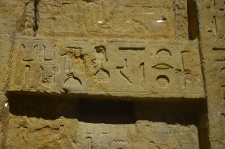 Exhibition of mummies, artifacts and Egyptian finds at the Egyptian Museum of Turin