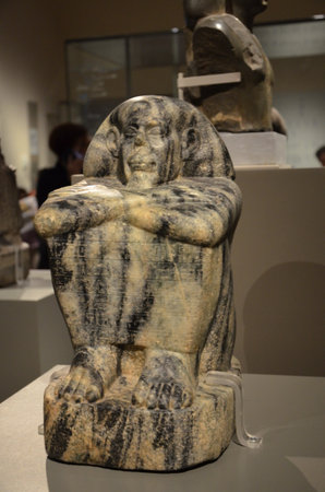 Exhibition of mummies, artifacts and Egyptian finds at the Egyptian Museum of Turinのeditorial素材