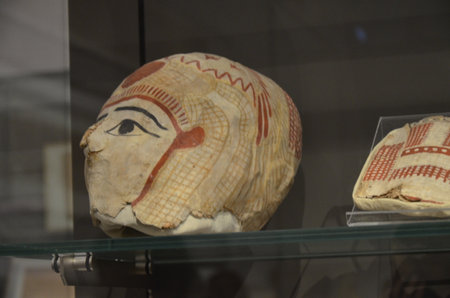 Exhibition of mummies, artifacts and Egyptian finds at the Egyptian Museum of Turinのeditorial素材