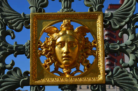 The gate of the Royal Palace was made in 1840 by Pelagio Palagi to delimit it from Piazza Castello, Turinのeditorial素材