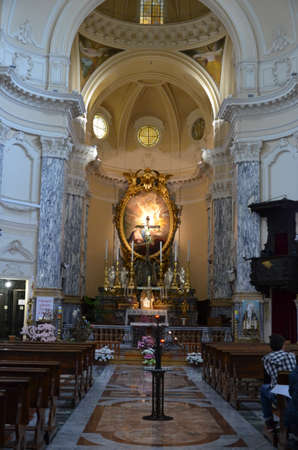 Turin, Italy - Interior of a beautiful church in Turinのeditorial素材