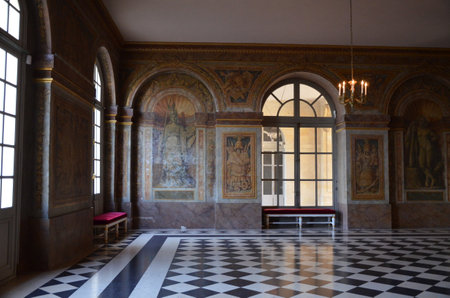 Versailles, France - 03.26.2017: Interior of Chateau de Versailles (Palace of Versailles) near Parisのeditorial素材