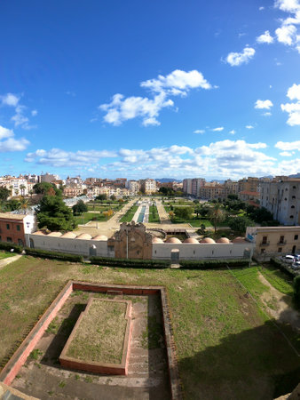 Palermo, Sicily 12.26.2018: La Zisa in Palermo Sicily, indoor shot of one of the best preserved Norman castles in Sicilyのeditorial素材