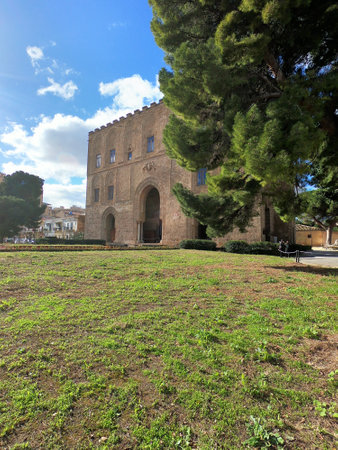 La Zisa in Palermo Sicily, shot of one of the best preserved Norman castles in Sicilyのeditorial素材