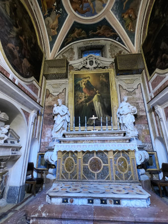 Palermo, Sicily 12.26.2018: Catholic Church of Saint Catherine (Church of Santa Caterina, 1596). Church of Saint Catherine located in the heart of historic centre, between Piazza Bellini and Piazza Pretoriaのeditorial素材
