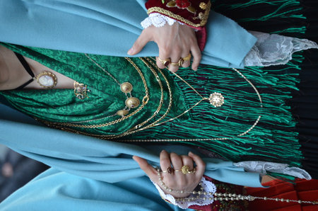 Saint Antioco, Sardinia - 04.16.2018: Religious procession of Sant'Antiocoの写真素材