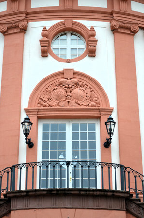 The palace of Wiesbaden Biebrich, Germanyの写真素材