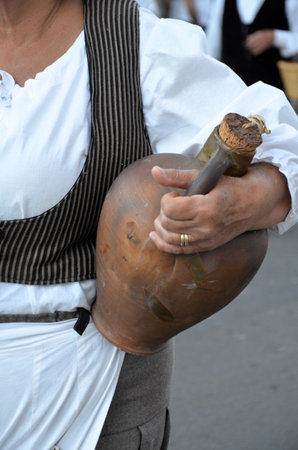 Villacidro, Sardinia 02.06.2019: Cherry's festival with traditional costumes of Sardiniaの写真素材