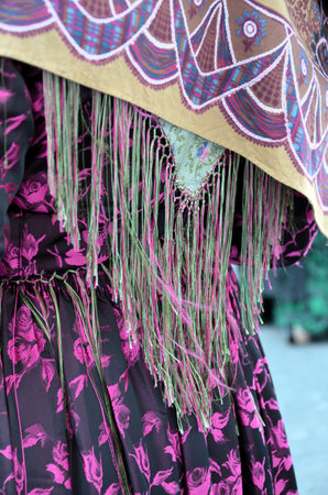 Villacidro, Sardinia 02.06.2019: Cherry's festival with traditional costumes of Sardiniaの写真素材