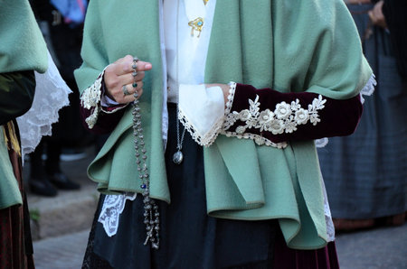Sant'Antioco, Sardinia 05.06.2019: Saint Antioco, Sardinia - 04.16.2018: Religious procession of...