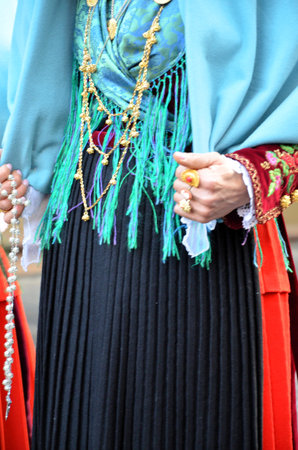 Sant'Antioco, Sardinia 05.06.2019: Saint Antioco, Sardinia - 04.16.2018: Religious procession of Sant'Antiocoの写真素材