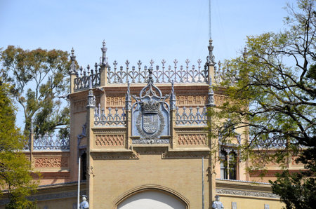 Royal pavilion in Maria Luisa Park - Seville, Spainの写真素材