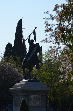 Monument devoted to Rodrigo Diaz de Vivar, El Cid Campeadorの写真素材