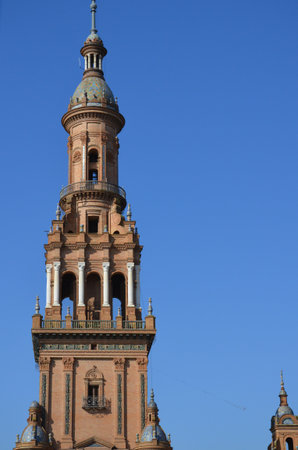 Tower of Plaza Espana, Sevillaの写真素材