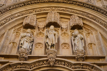 Ornamental details of the exterior faÃ§ade of the Mosque of CÃ³rdobaの写真素材