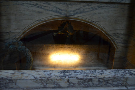 Rome, Italy 02.09.2019: The tomb of Raphael Santi in Pantheon Romeのeditorial素材