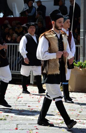 Cagliari, Sardinia 05.01.2019: Religious procession of St. Efisioのeditorial素材