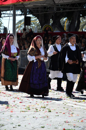 Cagliari, Sardinia 05.01.2019: Religious procession of St. Efisioのeditorial素材