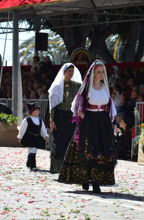 Cagliari, Sardinia 05.01.2019: Religious procession of St. Efisioのeditorial素材