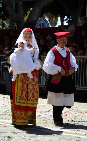 Cagliari, Sardinia 05.01.2019: Religious procession of St. Efisioのeditorial素材