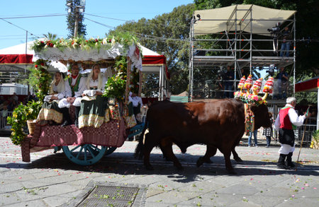 Cagliari, Sardinia 05.01.2019: Religious procession of St. Efisioのeditorial素材