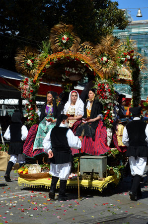 Cagliari, Sardinia 05.01.2019: Religious procession of St. Efisioのeditorial素材