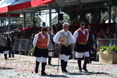 Cagliari, Sardinia 05.01.2019: Religious procession of St. Efisioのeditorial素材
