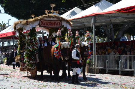 Cagliari, Sardinia 05.01.2019: Religious procession of St. Efisioのeditorial素材
