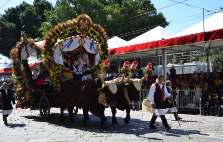 Cagliari, Sardinia 05.01.2019: Religious procession of St. Efisioのeditorial素材