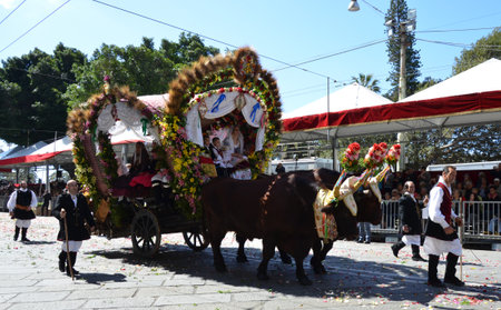 Cagliari, Sardinia 05.01.2019: Religious procession of St. Efisioのeditorial素材