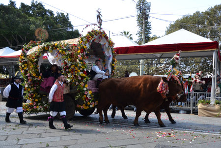 Cagliari, Sardinia 05.01.2019: Religious procession of St. Efisioのeditorial素材