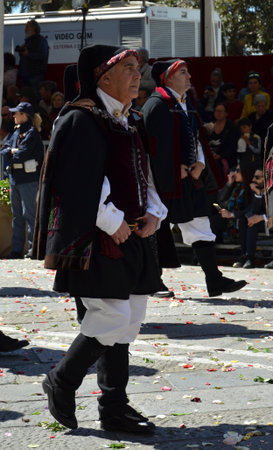 Cagliari, Sardinia 05.01.2019: Religious procession of St. Efisio
