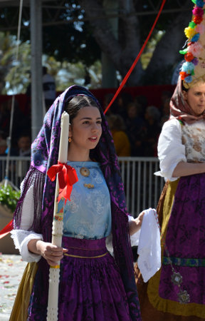 Cagliari, Sardinia 05.01.2019: Religious procession of St. Efisio