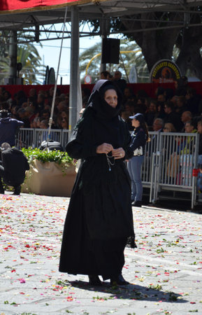 Cagliari, Sardinia 05.01.2019: Religious procession of St. Efisio
