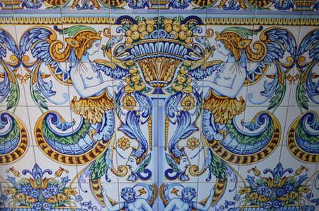 Seville, Spain 03.28.2019: Artistic ceramics of Sevilleのeditorial素材