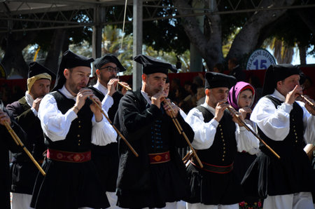 Cagliari, Sardinia 05.01.2019: Religious procession of St. Efisio