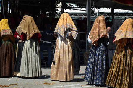 Cagliari, Sardinia 05.01.2019: Religious procession of St. Efisio