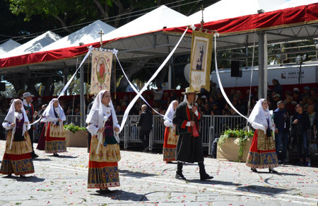 Cagliari, Sardinia 05.01.2019: Religious procession of St. Efisio