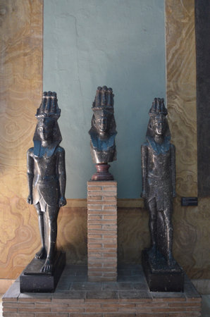 Rome, Italy 09.04.2020: Statues of Horus-Zeus Casiosのeditorial素材