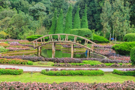 bridge and flower  environmentの写真素材