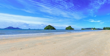 panorama beach nop parathara island krabi thailandの写真素材