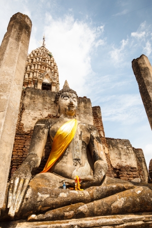 buddha at srisatchanalai sukhothai thailandの写真素材