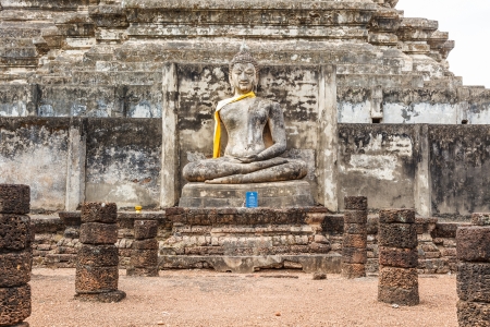 buddha wat pra sri rat ta na ma ha that at sukhothai thailandの写真素材