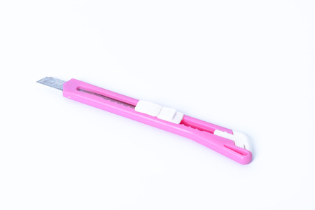 Colorful plastic Cutter isolated on white backgroundの写真素材