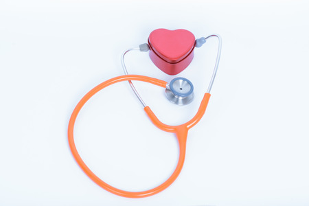 stethoscope of Medical doctor wiht rad heartの写真素材