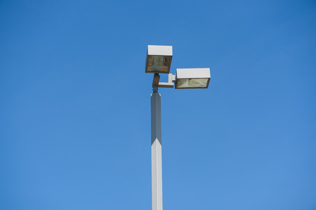 Light Tower on white backgroundの写真素材