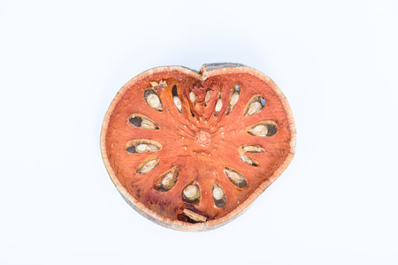 Dried quince for Juice Quince  on white background,Healthy drinks ,thai herbの写真素材
