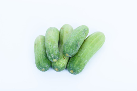 dirty  Cucumber  isolated on white backgroundの写真素材