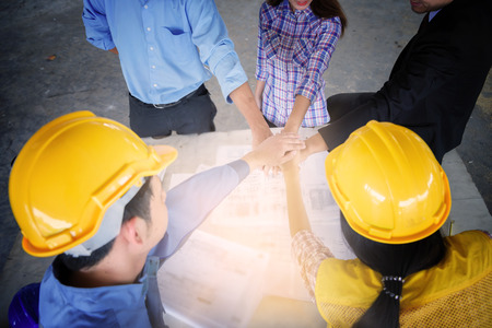 architecture engineer teamwork collaboration relation conceptの写真素材
